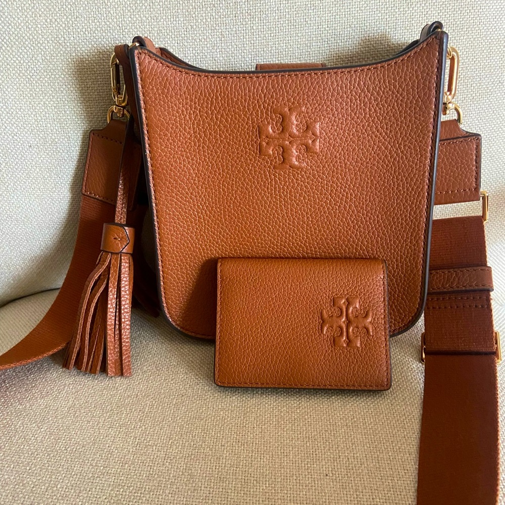 Tory Burch cognac crossbody